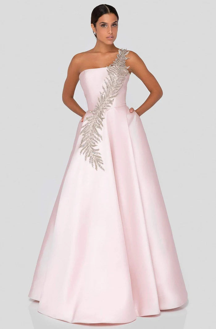 Artistic One Shoulder Dazzling Backless Gown Prom Dress